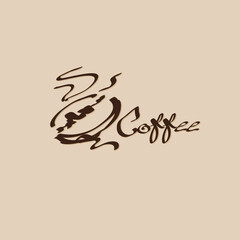 coffee cup icon symbol logo graphic