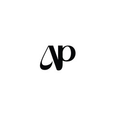 AP monogram logo design letter text name symbol monochrome logotype alphabet character simple logo