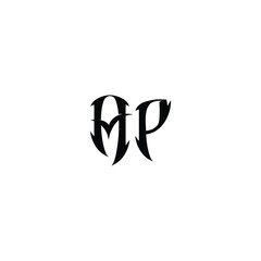 AP monogram logo design letter text name symbol monochrome logotype alphabet character simple logo