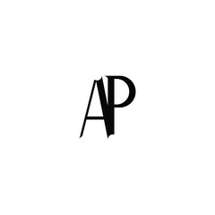 AP monogram logo design letter text name symbol monochrome logotype alphabet character simple logo