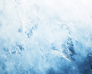Fototapeta premium Textured ice surface with intricate patterns, showcasing shades of blue and white, ideal for backgrounds or environmental themes.