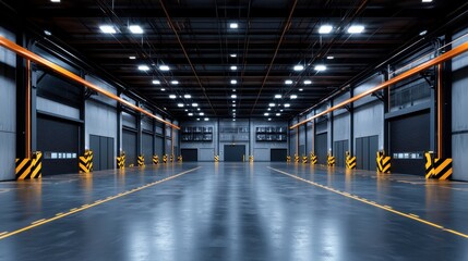 Exploring the Raw Aesthetic of a Grunge Studio Showroom in a Vast Empty Steel Concrete Hangar Environment