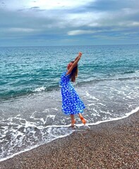 woman on the beach