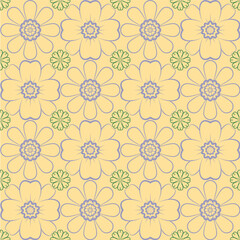 seamless background with flowers