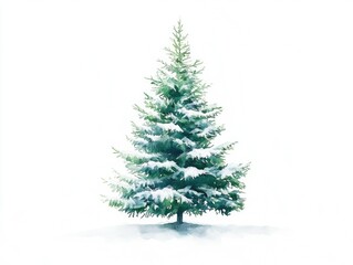 Christmas Tree in Snow