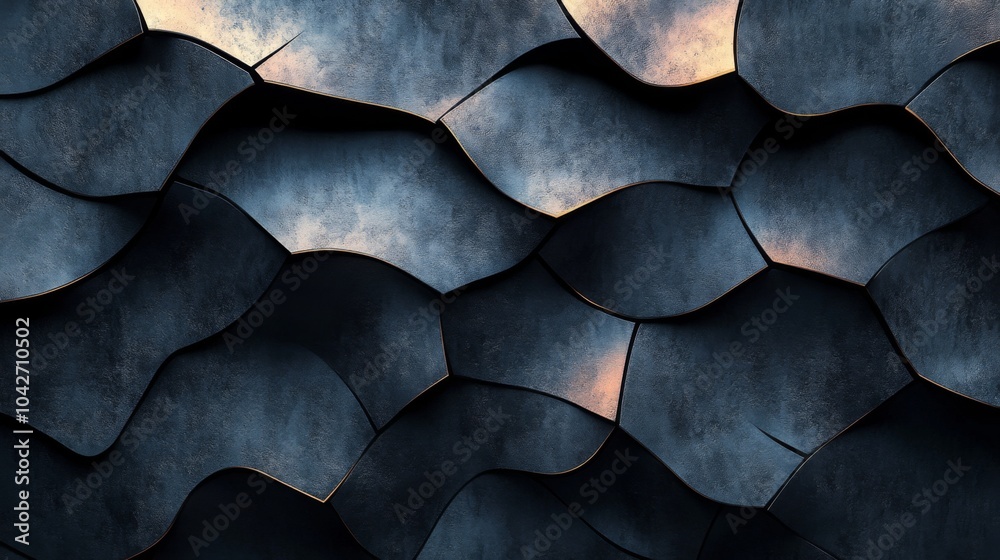 Leinwandbilder the unique textured surface features dark, wavy patterns that create a striking visual impact, ideal
