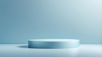 Product display background in a minimalistic, modern style. Blue color pallet 