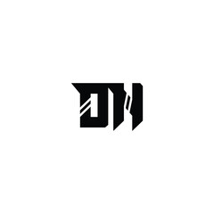 DN monogram logo design letter text name symbol monochrome logotype alphabet character simple logo