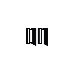 Obraz premium DN monogram logo design letter text name symbol monochrome logotype alphabet character simple logo