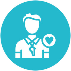 Life Coach Male vector icon illustration of Lifestyles iconset.