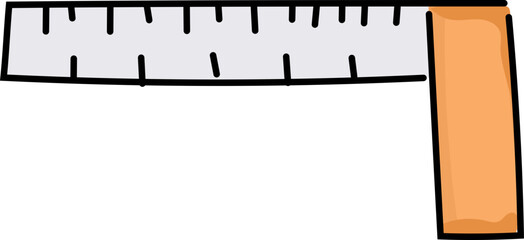 L square	tool. Vector illustration.