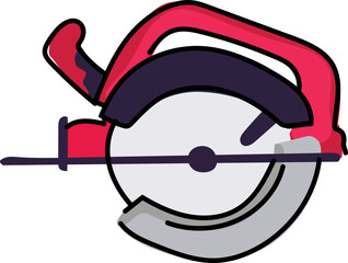 Circular saw tool. Vector illustration.