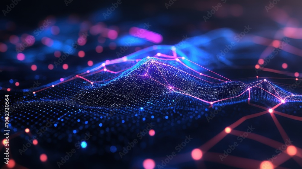 Poster exploring bright geographic information systems through dynamic background imagery and data visualiz