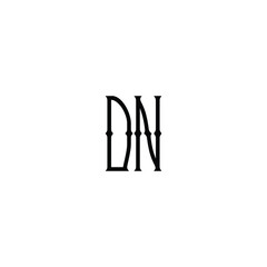 DN monogram logo design letter text name symbol monochrome logotype alphabet character simple logo