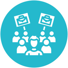 Work Protest vector icon illustration of Protesting and Civil Disobedience iconset.