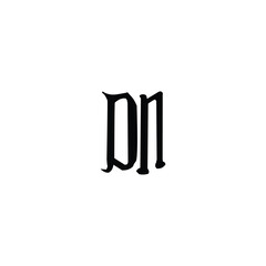 DN monogram logo design letter text name symbol monochrome logotype alphabet character simple logo