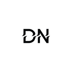 DN monogram logo design letter text name symbol monochrome logotype alphabet character simple logo
