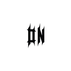 DN monogram logo design letter text name symbol monochrome logotype alphabet character simple logo
