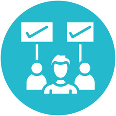 Democracy vector icon illustration of Protesting and Civil Disobedience iconset.