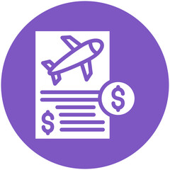 Budget vector icon illustration of Vacation Planning iconset.