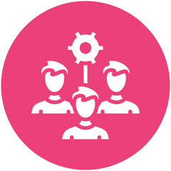 Team work vector icon illustration of Human Resource iconset.