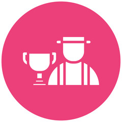 Champion vector icon illustration of Soccer iconset.