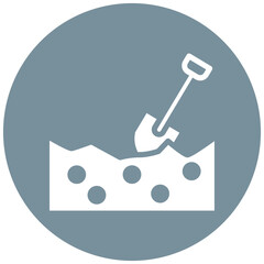 Bury vector icon illustration of Funeral iconset.