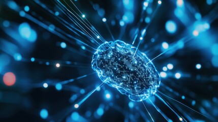 An extreme close-up of a brain-computer interface electrode array, showing neural signal detection for neuroprosthetics, Neurotechnology style