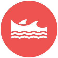 Waves vector icon illustration of Coastline iconset.
