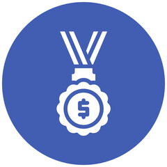 Tarnished Medal vector icon illustration of Corruption iconset.