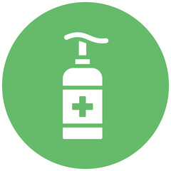 Hand Sanitizer Bottle vector icon illustration of Infectious Diseases iconset.