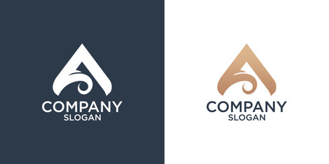 Fototapeta premium letter A abstract monogram logo design vector