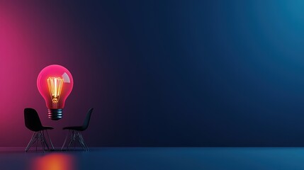 Creative Marketing Strategy with Glowing Light Bulb