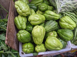Chayote is a plant from the gourd family (Cucurbitaceae) whose fruit and young shoots can be eaten.