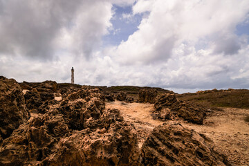 Aruba – scenery around a lighthouse on a Caribbean island