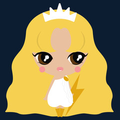 Fototapeta premium cute girl character, fancy costume girl