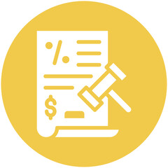 Tax Law vector icon illustration of Law & Legislation iconset.