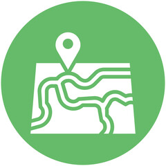 Map vector icon illustration of Fishing iconset.