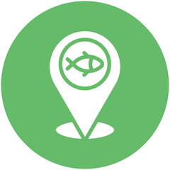 Fishing Destinations vector icon illustration of Fishing iconset.
