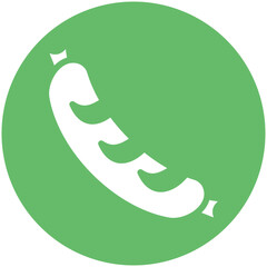 Sausage vector icon illustration of Street Food iconset.