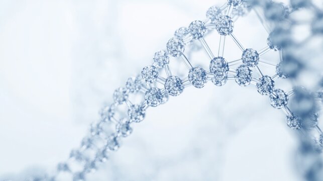 An extreme close-up of a DNA origami nanostructure, demonstrating programmable nanotechnology for molecular assembly, Nanotechnology style