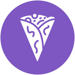 Crepe vector icon illustration of Street Food iconset.