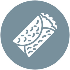 Chimichanga vector icon illustration of Street Food iconset.