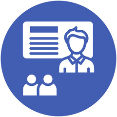 Workshop vector icon illustration of Business Training iconset.