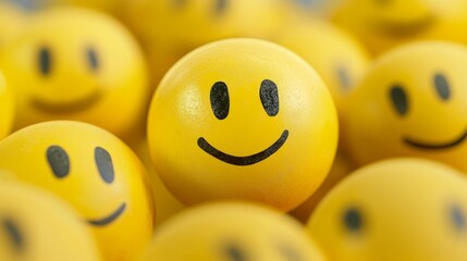 Joyful smiley faces bring happiness to everyone