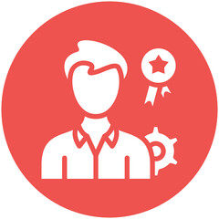 Managerial Training vector icon illustration of Business Training iconset.