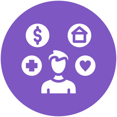 Employee Benefits vector icon illustration of Gig Economy iconset.
