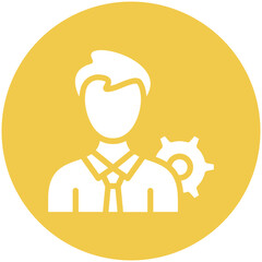 Employee vector icon illustration of Gig Economy iconset.
