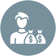 Capitalism vector icon illustration of Gig Economy iconset.