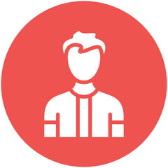 Teenager Male vector icon illustration of Generation Gap iconset.